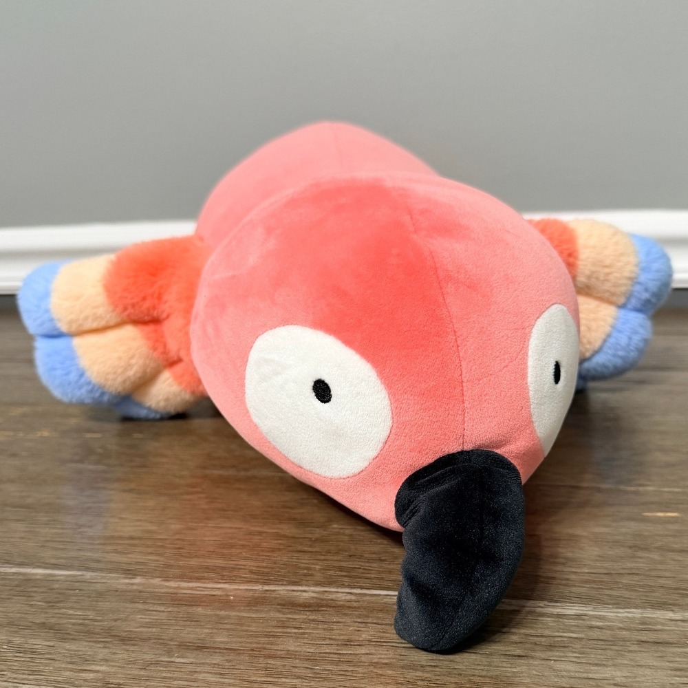 Pillowfort Weighted Coral Parrot Plush‎